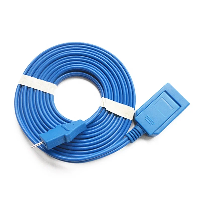 
Электрохирургический однополярный отрицательный электрод 6,3 вилка перезаряжаемый термополиуретановый кабель для возврата пациента 