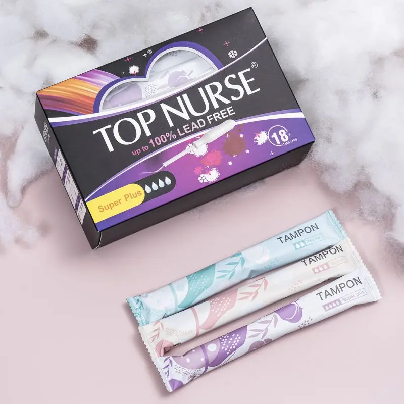 Private Label Manufacturer Customized Brand Sanitary Tampons Soft Cotton Applicator Tampon