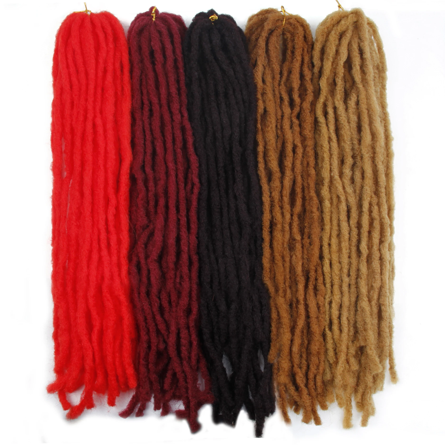 Wholesale Soft Sister Locks Hair Extension Afro Crochet Braids Ombre 18 Inch Sister Locs Synthetic Hair for Women Locs Crochet