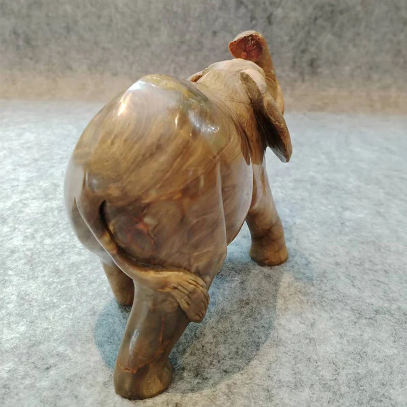 Woodstone Elephant Sculpture Home Office living Room Decorative Figures Miniature Ornaments For Home Decoration