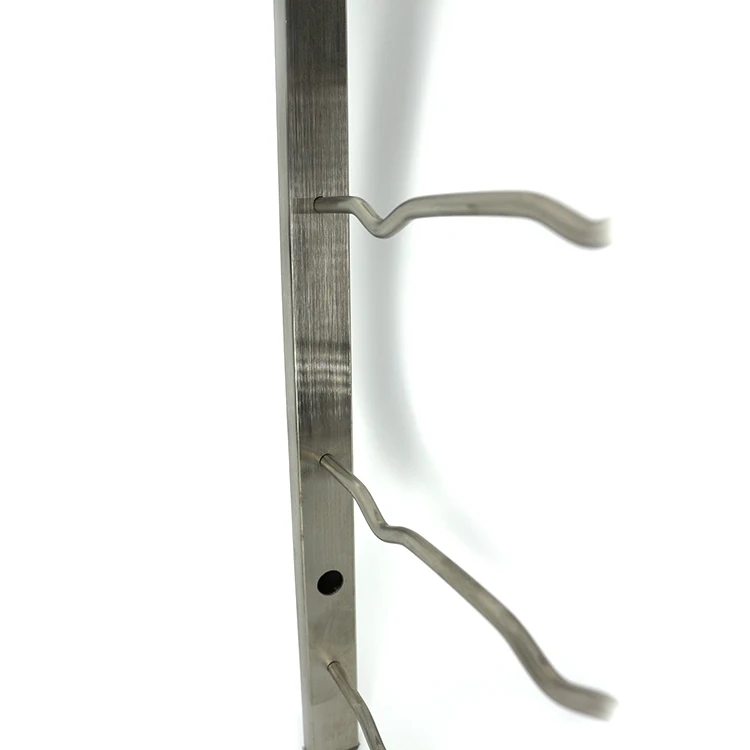 24 bottle decorative stainless steel metal wine rack wall
