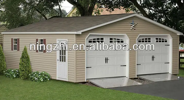 Vinyl Prefab 2 Car Garages, Prefabricated Two Car Garages