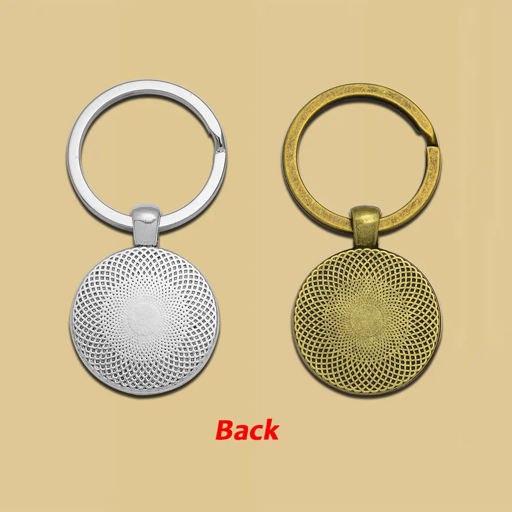 Factory 287 Countries Keychain National Country Flag Key Ring Silver Gold Brass Promotional Gift Glass Dome Cabochon Key Chain