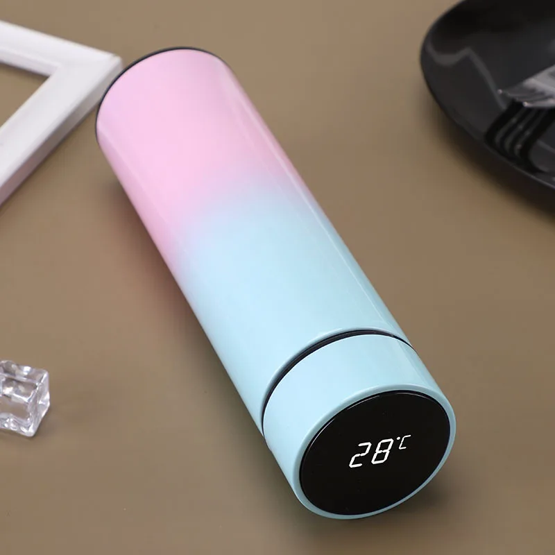 Stainless Steel 304 Straight Wholesale Smart Cups Led Flashing Cup With Led Temperature Display
