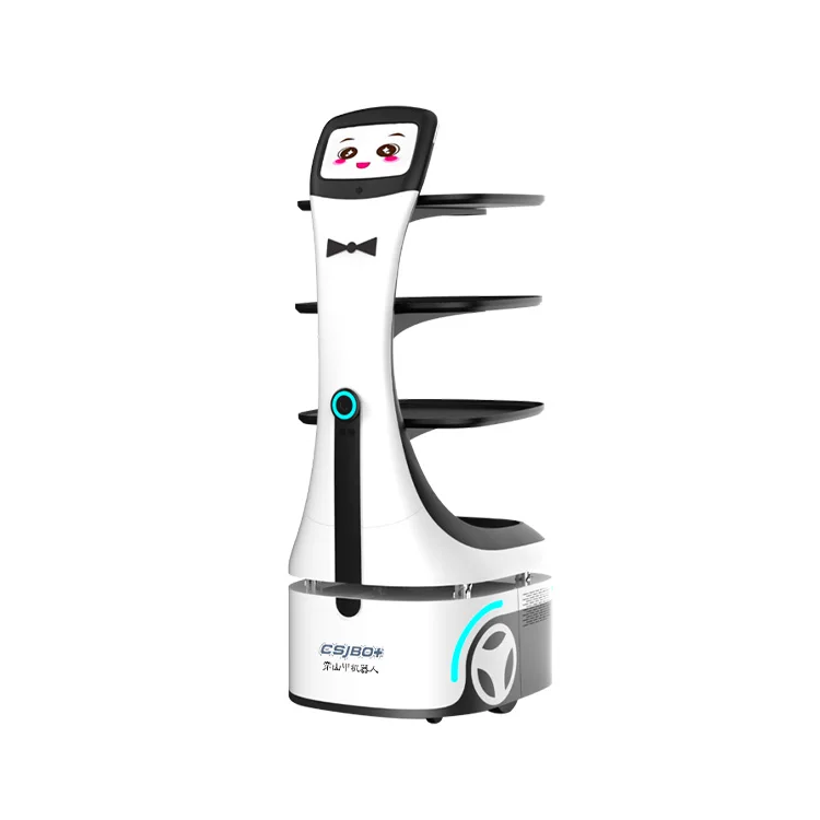 CSJ high sensitivity avoid touch intelligent waiter T1 robot serve food for restaurant,hotel,bar