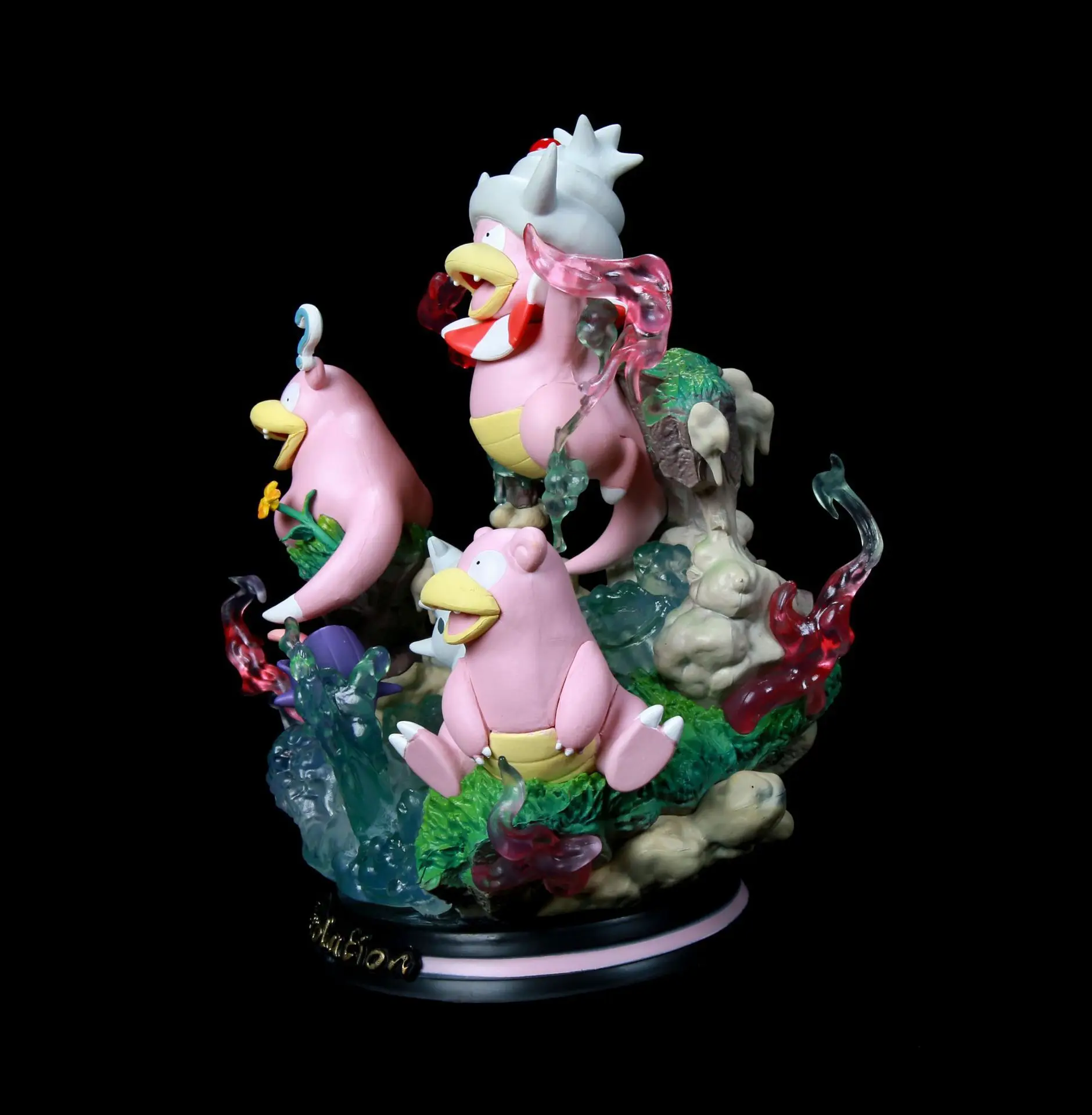 21-26cm 6 style Anime  GK cartoon character  figure PVC scene statue with light model toy for gifts