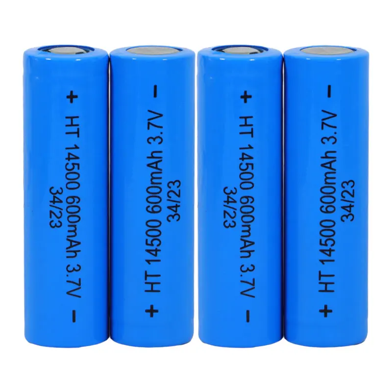 Factory Wholesale 14500 Lithium ion Battery Rechargeable 14500 600mAH 3.7V Cylindrical Li ion Cell Battery Cells