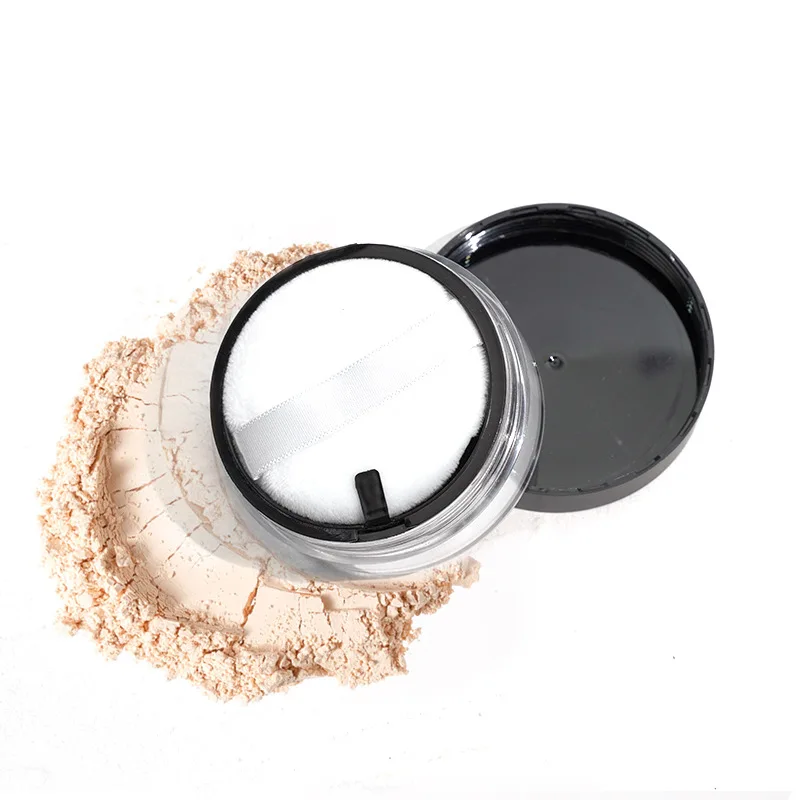 oil control vegan customized private label natural different shades  many skin tones coverage transparent pink loose powder