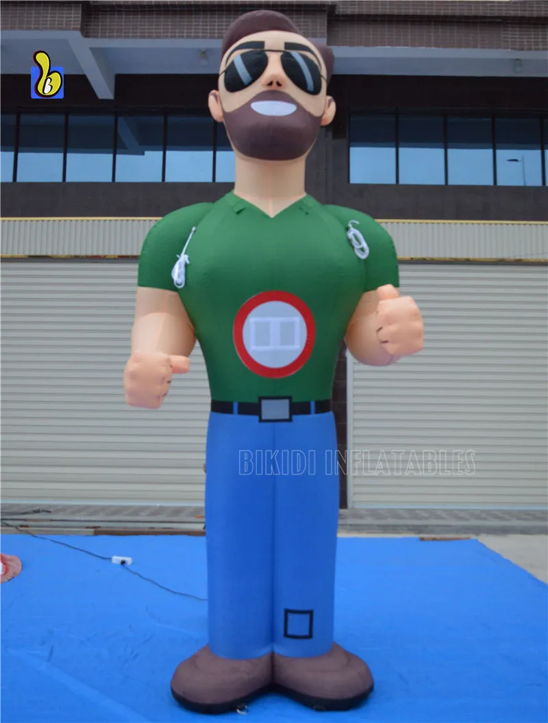 12 Feet High Inflatable Muscle Men Balloon, Holland Dolls for advertising