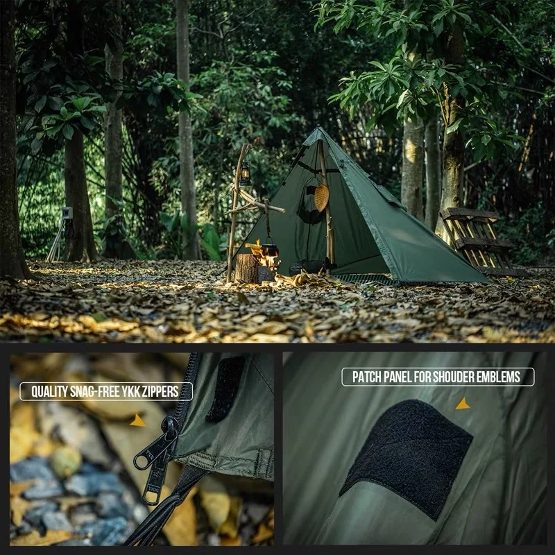 Outdoor Camping Rainwear Tent Polish BC tent multifunctional poncho shelter pyramid tent weatherproof cloak