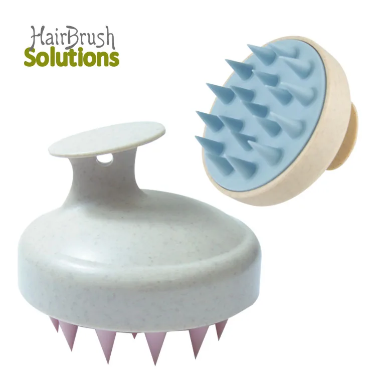 Eco Friendly Professional Factory New Design Wheat Straw Shampoo Brush Cleaning Hair Brush Platycodon Shampoo Brush