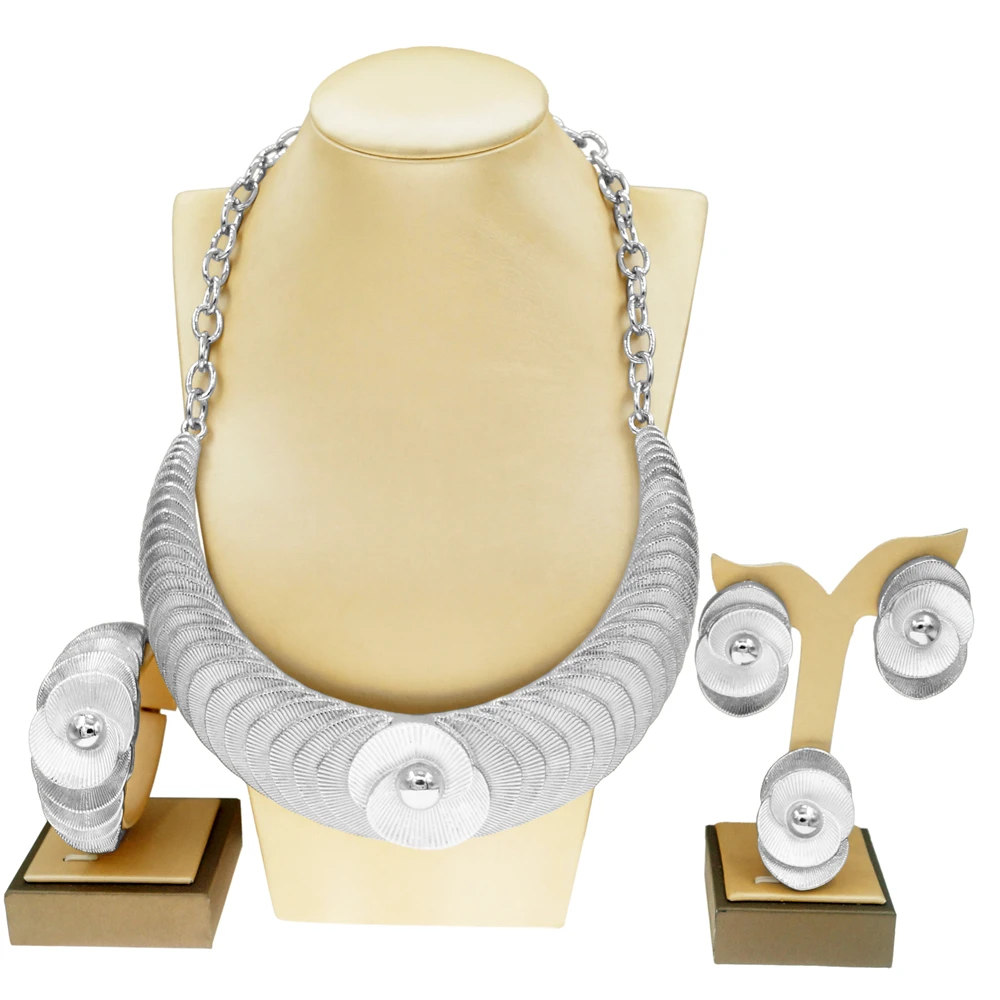 Yulaili Fashion Party Accessories Wholesale Italian Gold Style Nigeria Wedding Jewelry For Africa Woman