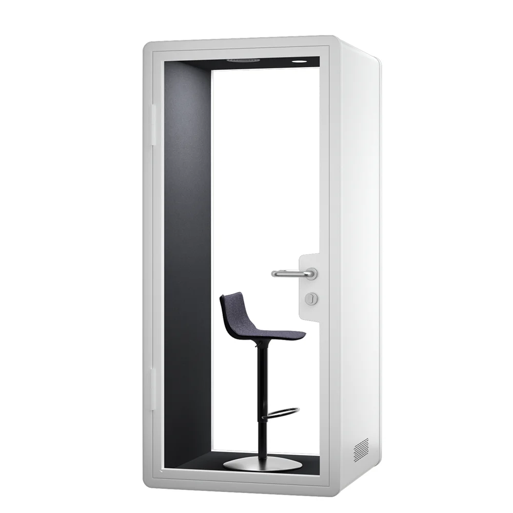 Indoor moveable phone calling privacy booth soundproof kiosk