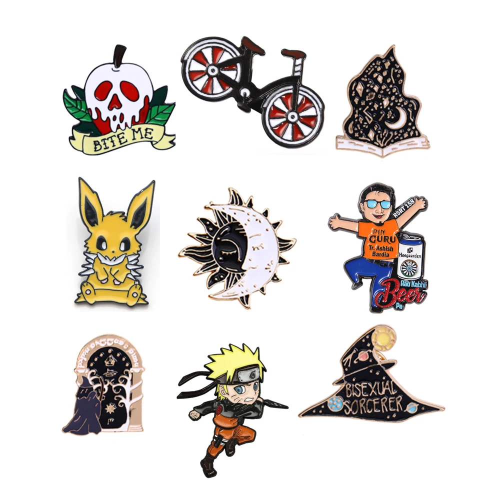 China Lapel Pin Manufacturer Any Size OEM Custom Metal Anime Lapel Hat Pin Logo Cartoon Cute Graduation Enamel Lapel Pin