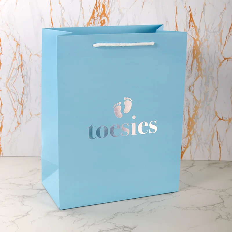 White Kraft Custom Gift Food Drink Packaging Shopping Paper Bag with Handle with Your Own Logo