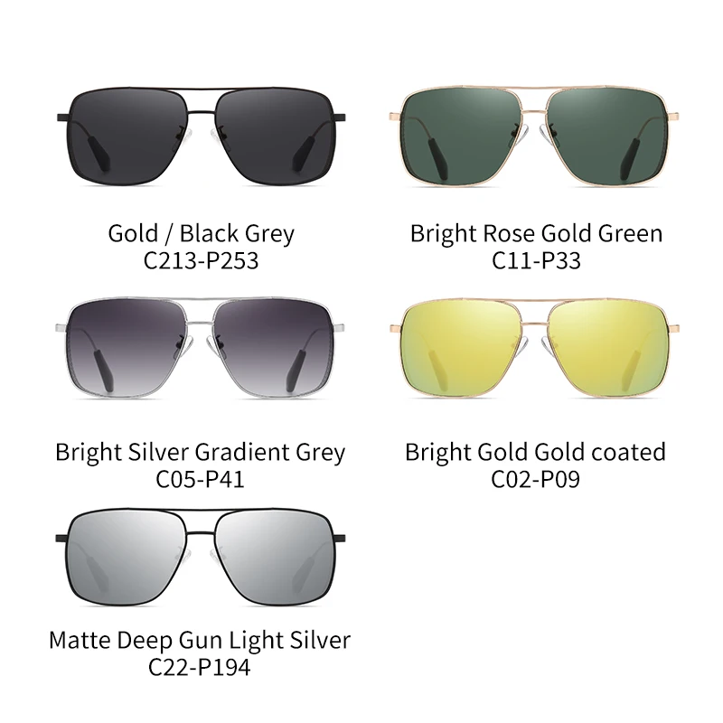 Double Bridge Sunglasses for Men Metal Frame Sun Glasses for Unisex Fashion Cool Sunglasses for Decoration Travelling