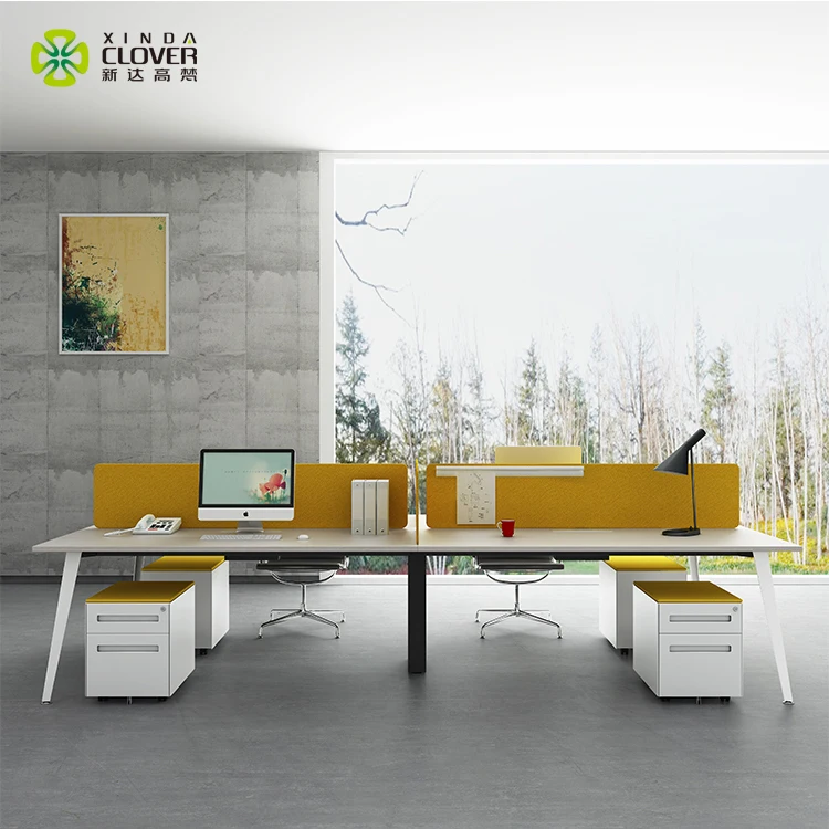 2018 New white color office desk high quality white office desk