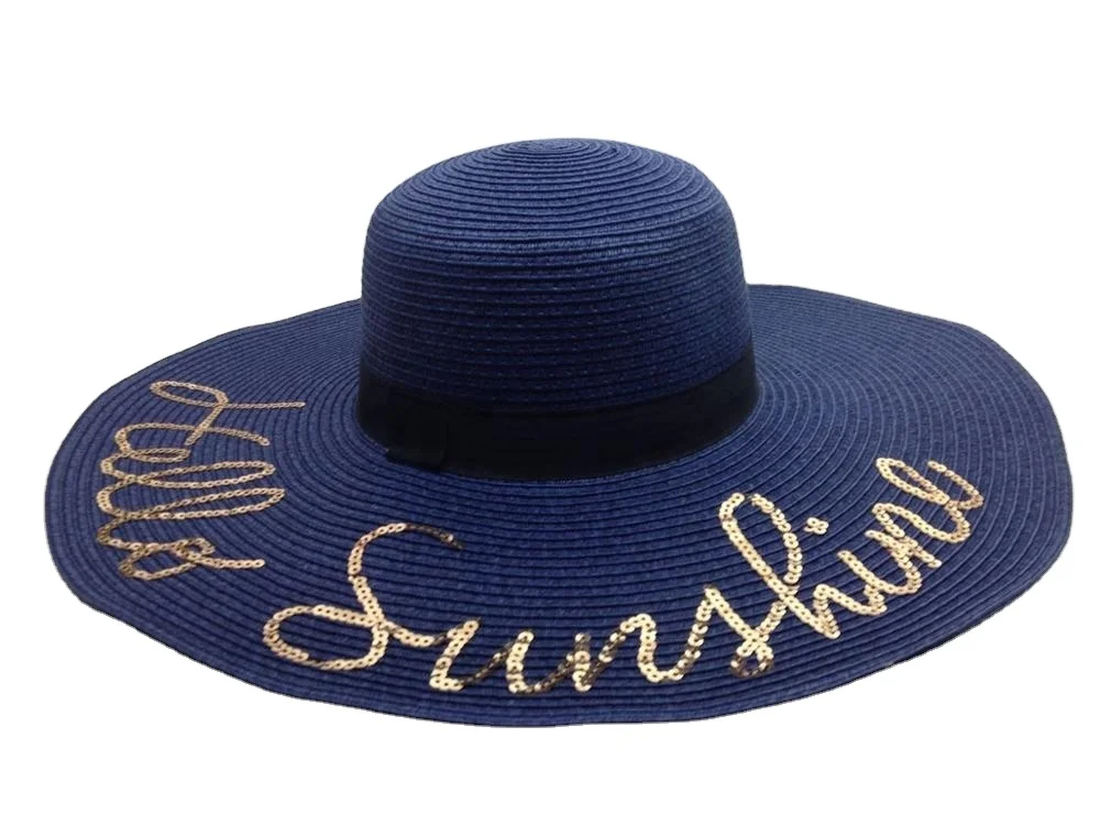 Модная женская летняя Складная Соломенная пляжная Панама с широкими полями и вышивкой буквами