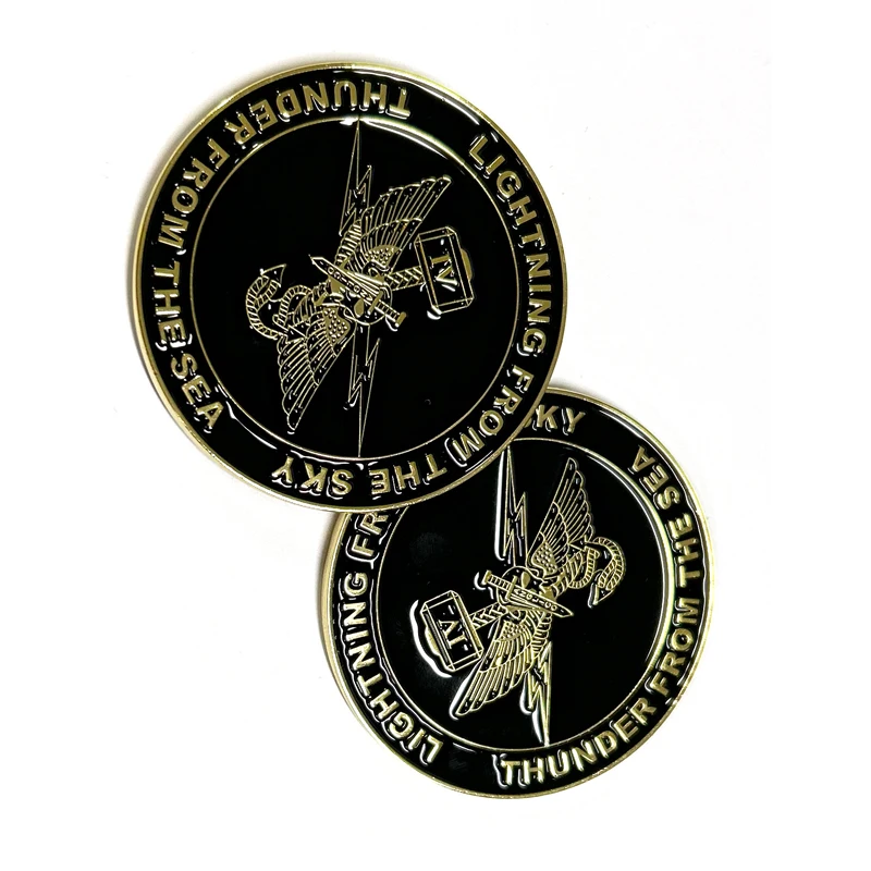 Fashion old enamel double-sided challenge metal anime gold and silver coin manufacturers