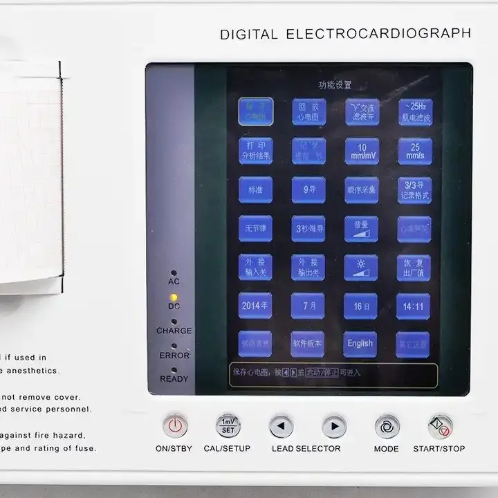 High Quality Portable 7 Inch Color Screen ecg machine 3 channel price of ecg machine ecg machine price