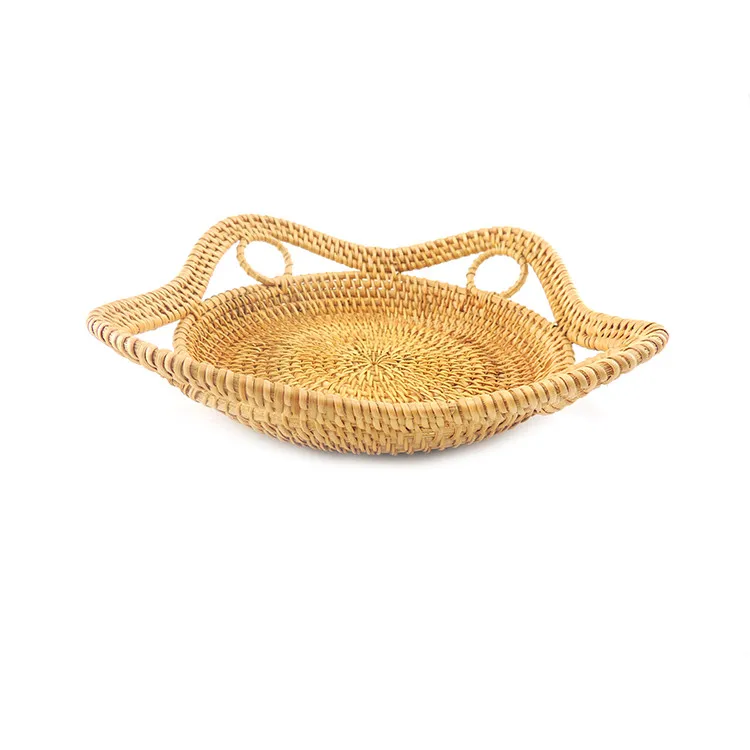 Wooden Rattan Vegetable Bamboo Weaving Fruit Basket
