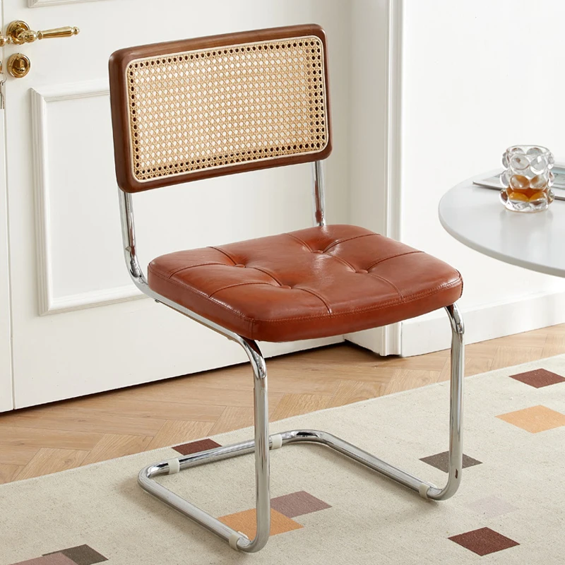 Dining Chairs Rattan Wood Luxury Nordic Metal Fabric Leather Dinning Sets Home Furniture Modern Restaurant Dining Room Chairs