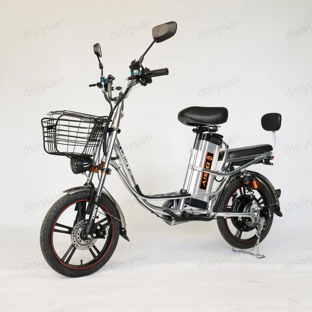 DISIYUAN Aluminum Alloy 12ah/48V 60V Lithium Battery Electric City Bicycle 350W Brushless Motor Two-Wheel 60km Range per Power