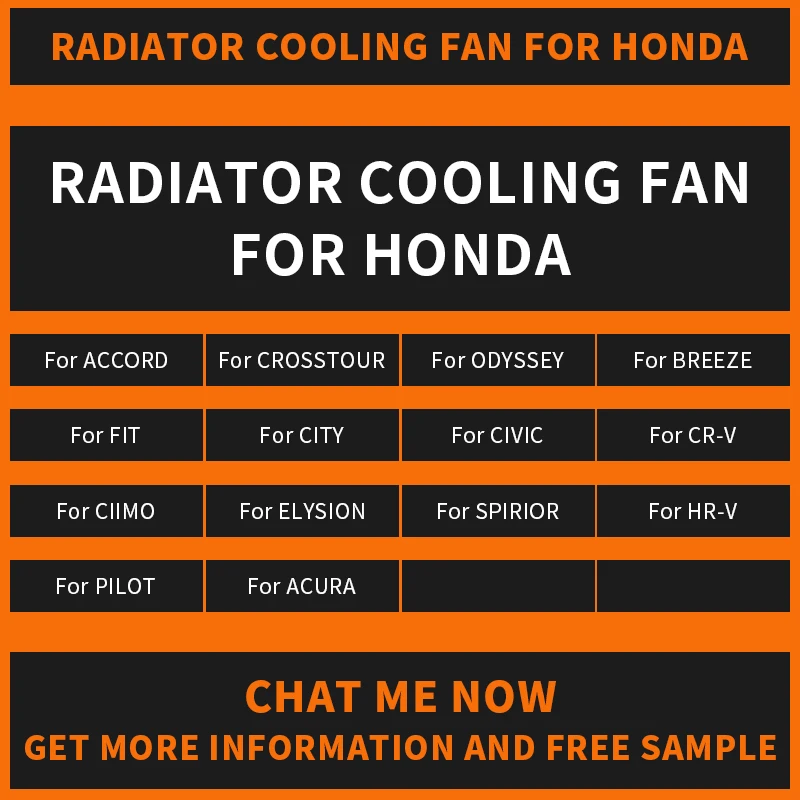 38615R70A01	High Quality Auto Part Auto Cooling Systems Auto Cooling Fan For Honda Accord CP3/TF1 38615-R70-A01