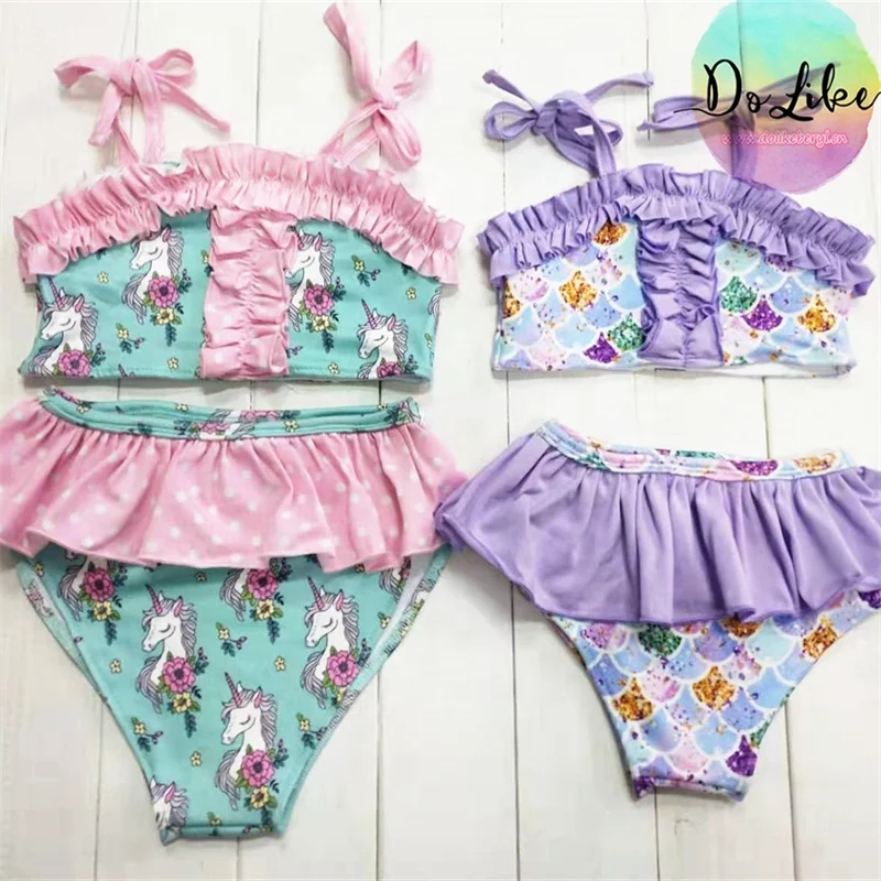 Boutique mermaid children baby swimwear(old) 2024 girls swimwear bikinis beachwear children swimsuit