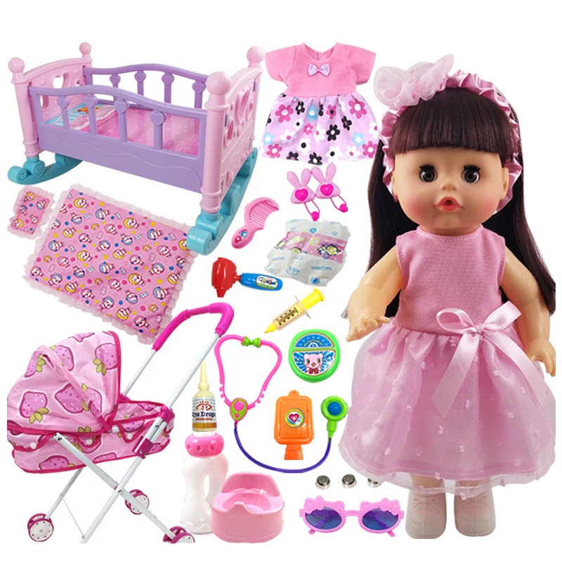 
Stroller Nursery Baby Carrier, and Travel Bag (Doll Included) reborn dolls for kids girl baby doll play sets  (62547189673)