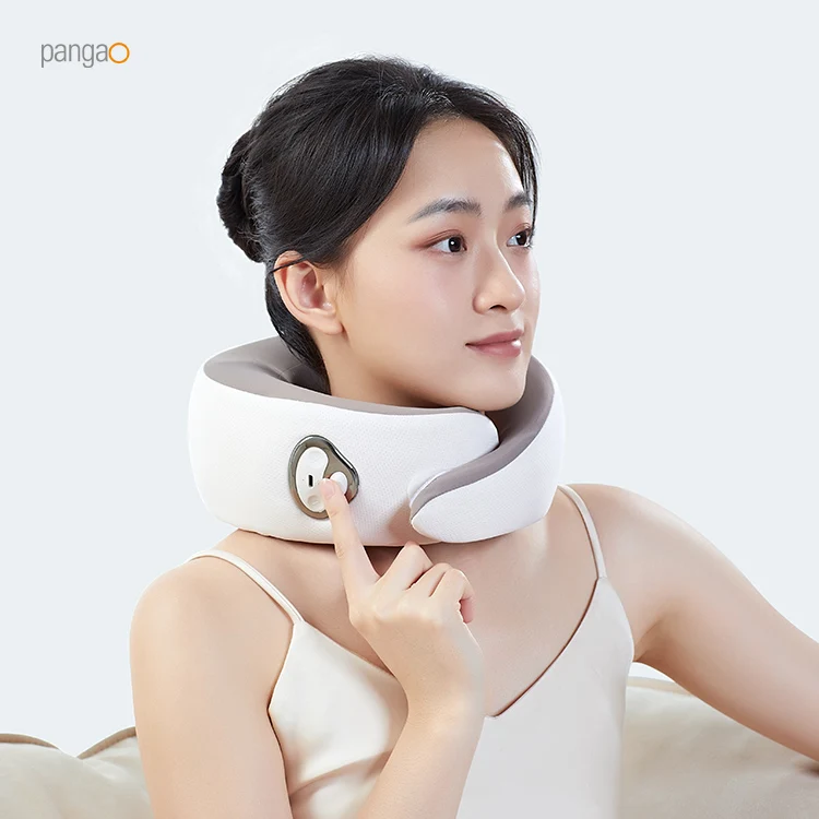 Portable Travel 3D Spa Shiatsu Kneading Electric U Shaped Memory Foam Cervical Neck Massage Pillow