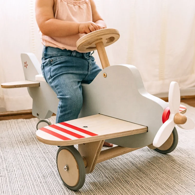 Asweets Toddler  Rocking House Kids Plane Wooden Raiding Horse Toy