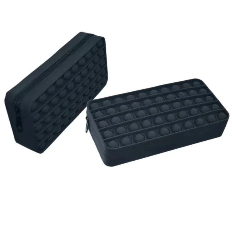 290023 Toys Novelty Case Fidget Packs Bubble Bags Sensory Stationery Organizer Popper Colorful  Flexible Silicone Pencil Box