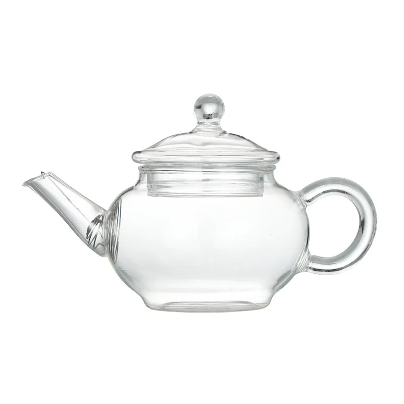 250Ml Teabloom Kungfu Small Teamaker Glass Floral Tea Pot Clear Glass Tea Pot With Glass Infuser