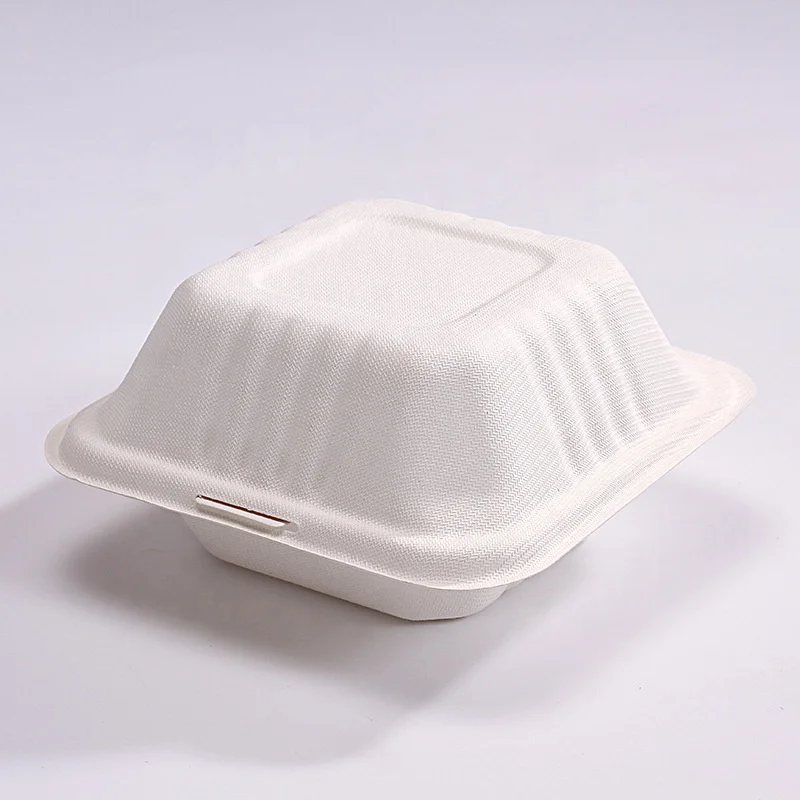 Biodegradable Disposable Sugarcane Bagasse Lunch Box 1000ml Soup Dish Dishes & Plates Rectangle Takeaway Food Container