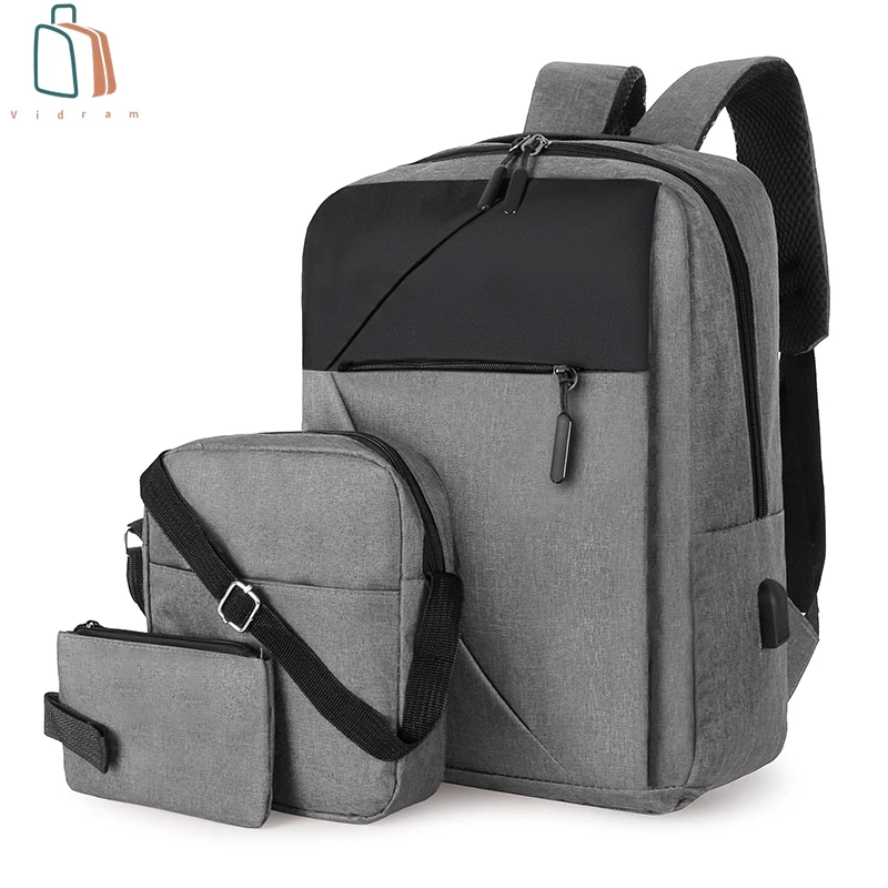 3 in 1 Laptop Backpacks Computer Waterproof Large Capacity school bag 3 Pcs Set Polyester backpack for Men Travel Outdoor Bags