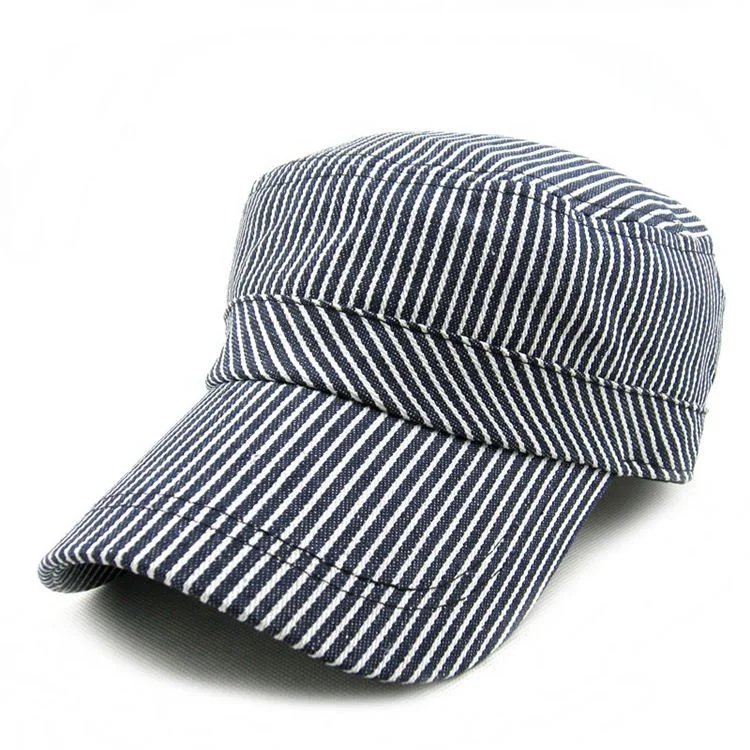Blue Stripe Classic Adjustable Train Engineer Conductor Hats