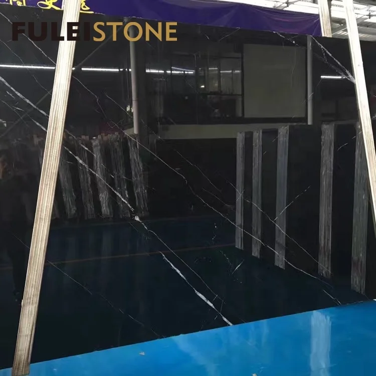 Good Price Nero Marquina Black Marble Slab
