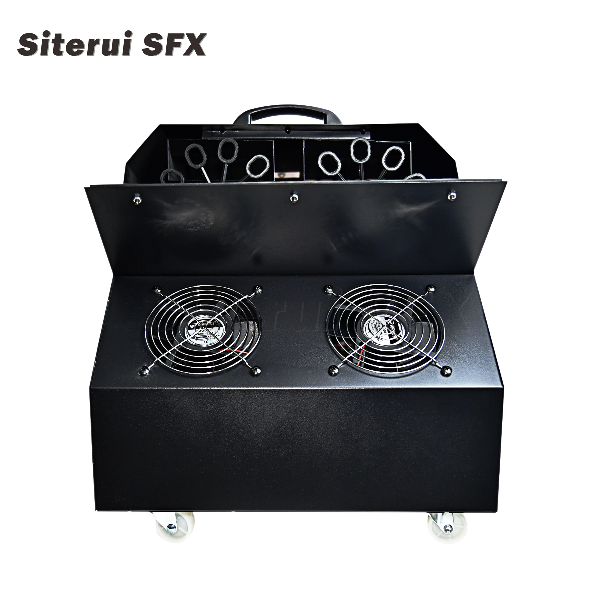 SITERUI SFX Popular Atmosphere Equipment 300w Black Bubble Machine for Stage Wedding  Kids Party and Shows