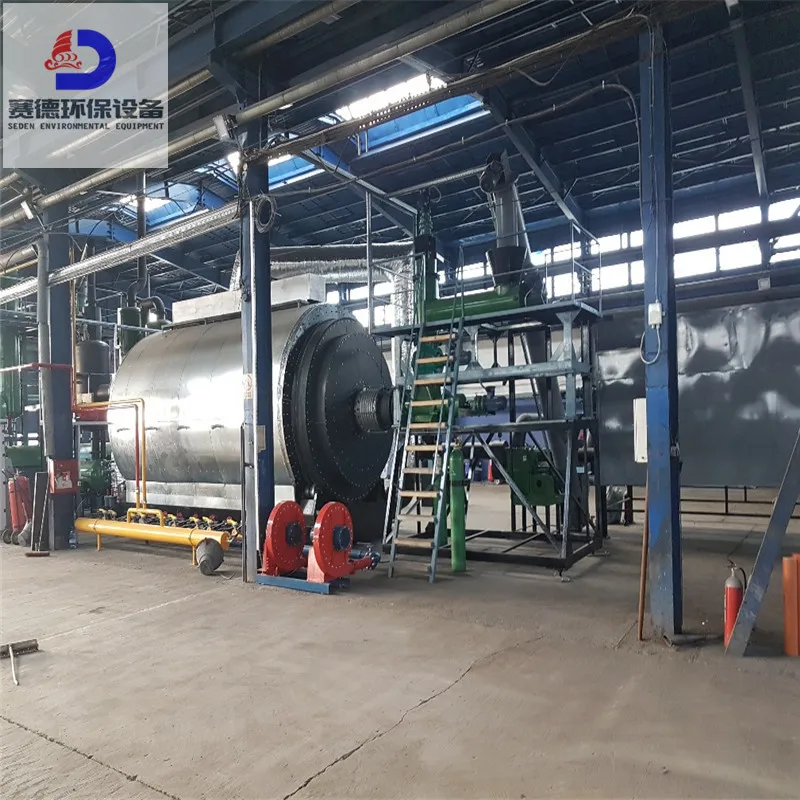 Seden company China Germany joint venture Big used tyre rubbers plastic waste recycling to oil and biogas pyrolysis plant