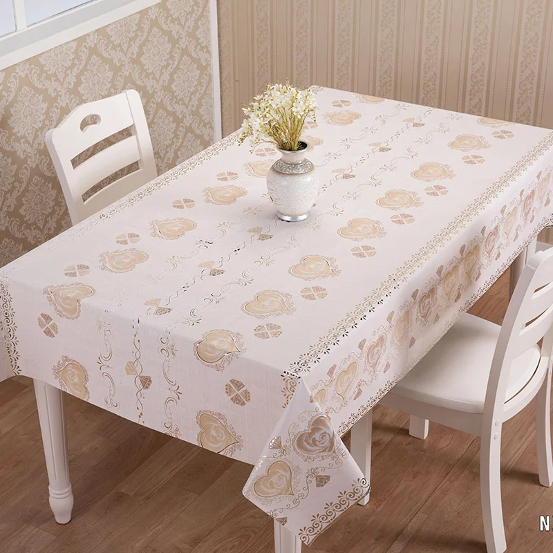 Buffalo Plaid Striped Jacquard Rosette With Polyester Cheap Pvc Tablecloth