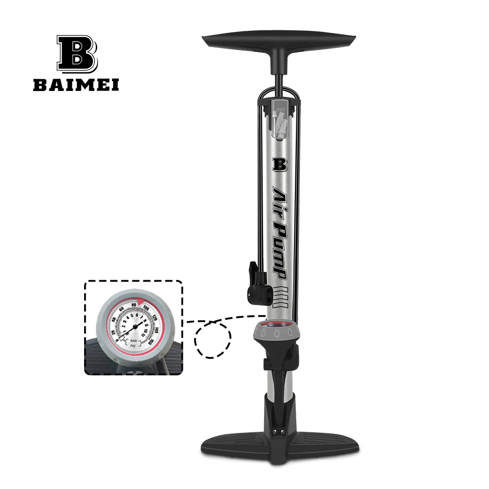 BM Bicycle pump High pressure pedal home electric mountain bike road death fly multi-purpose pump bicycle accessories