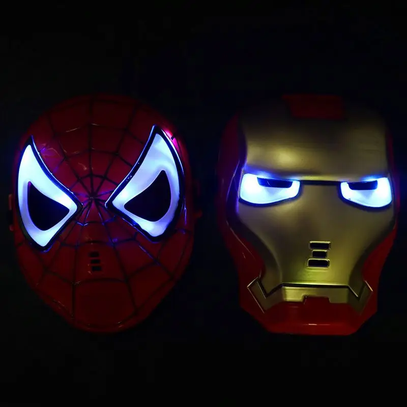 Party Mask Led Flashing Spider Man Mask Superhero LED Light Eye Mask Light Up Costume