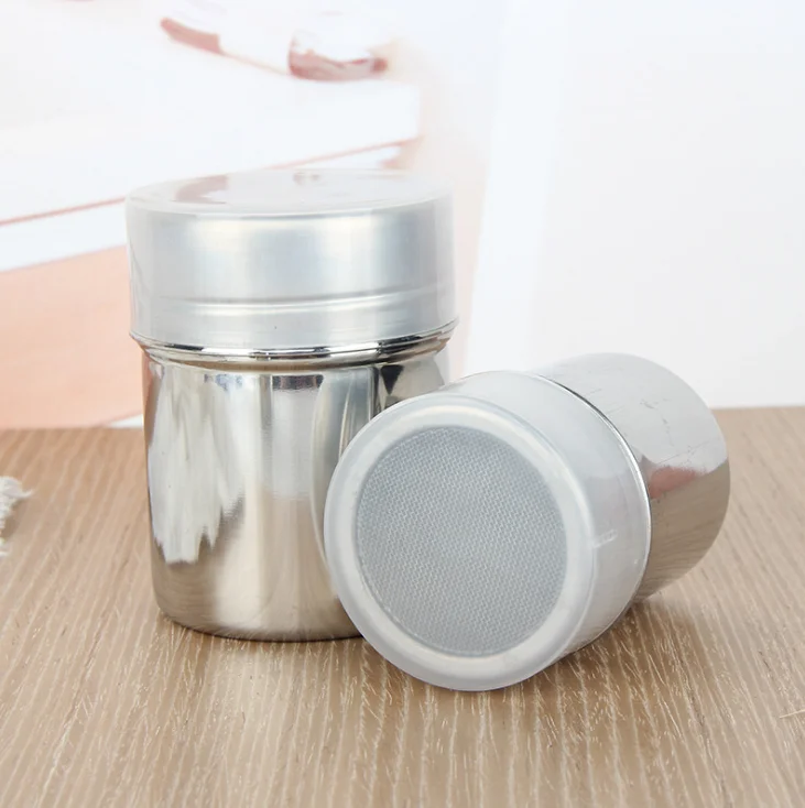 Wholesale Stainless Steel Wire Mesh Seasoning Bottle Spice Metal Salt Sugar Pepper Container Spray Bottle Coffee Can