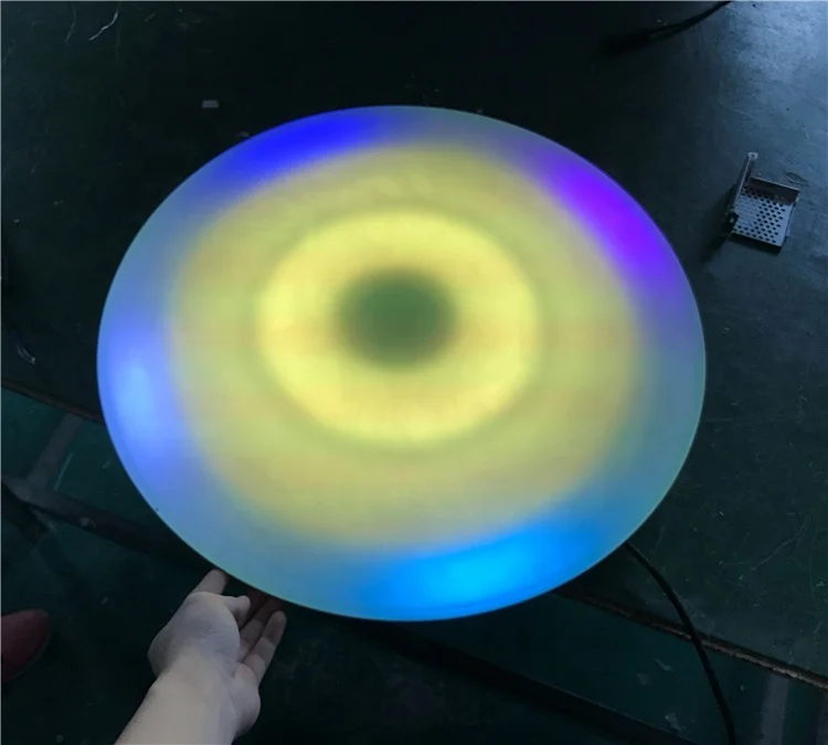 RGB full color charge led pressure sensitive road floor light circle dance floor for market event