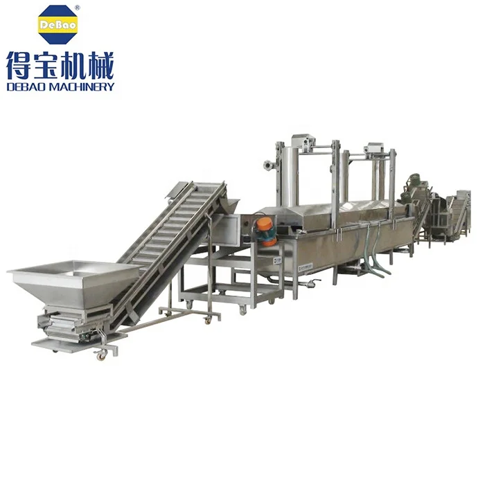 DB Industrial fried peanuts production line continuous nuts snack frying machine conveyor fryer for green peas