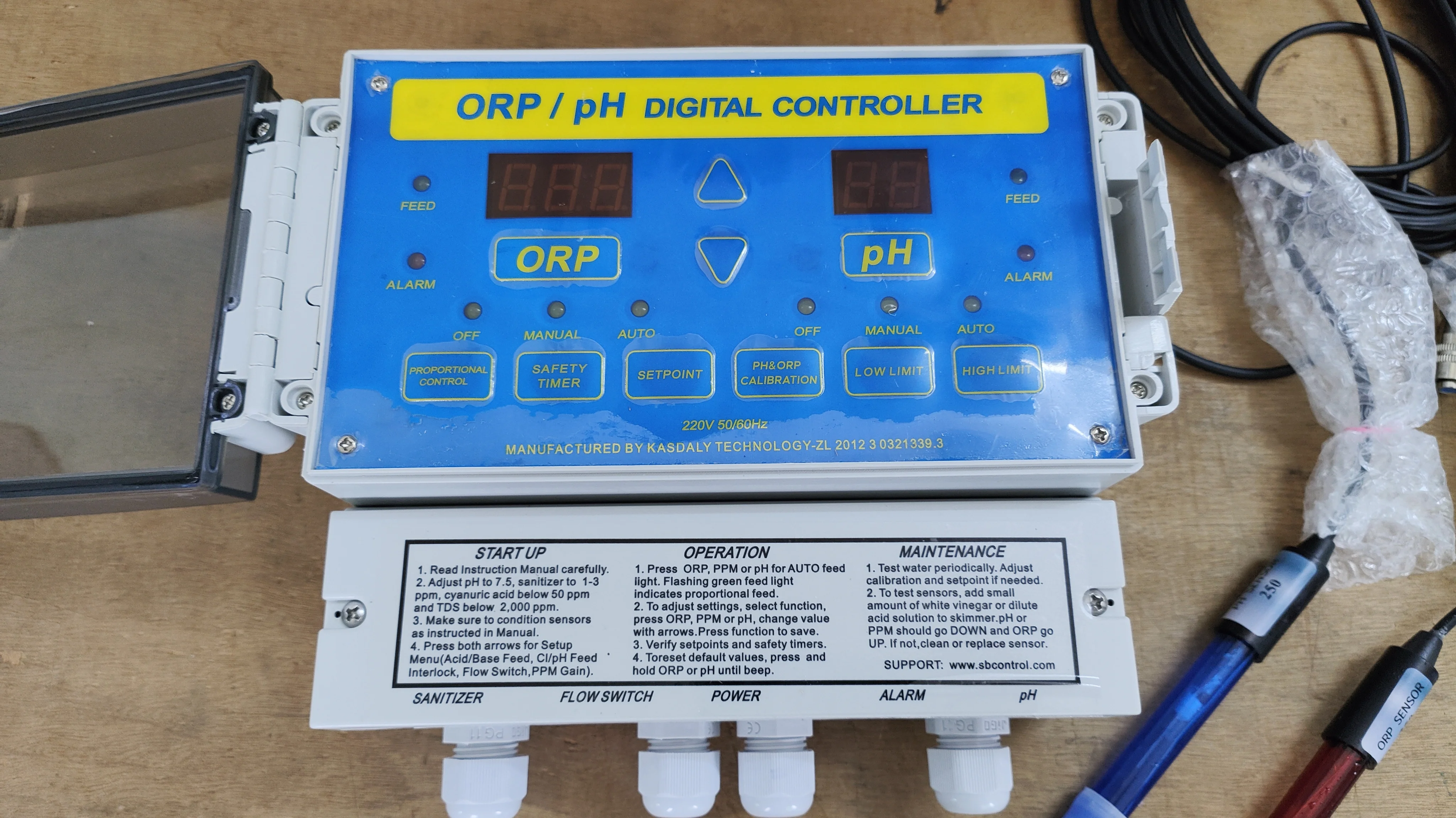 Цифровой Контроллер Ph Orp монитор с выходной мощностью цифровой контроллер для дезинфекции бассейна