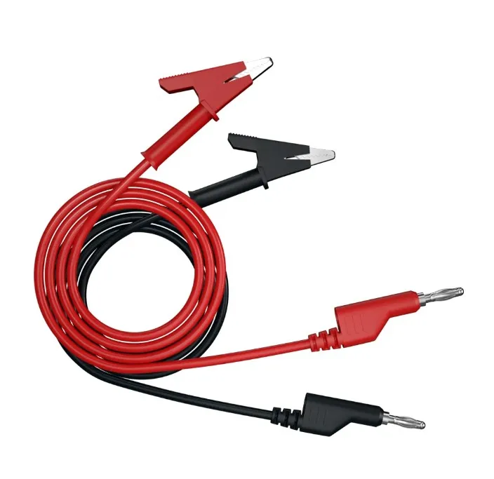 4mm Banana Plug to Alligator Clip Multimeter Test Leads Cable Line Jumper Wire 1m/3.3ft Red Black