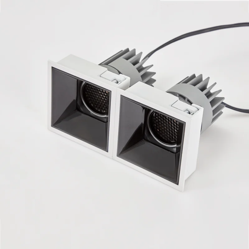 Anti-glare LED Downlight 30W LED Square Adjustable Spotlight For Hotel Museum Projects LED Square Downlight