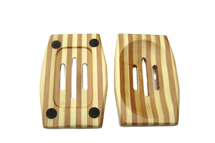 Supplier Eco-friendly bamboo wooden soap box  bamboo soap dish for bathroom